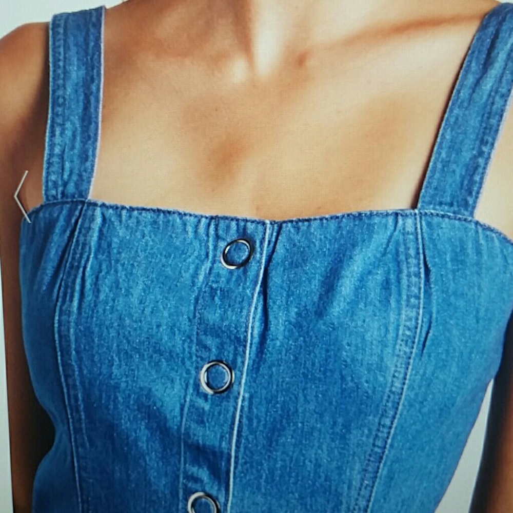 Denim blue button up dress - Picture 5 of 8